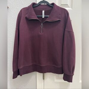 Athleta 1/4 Zip Plum Women’s‎ Size Medium